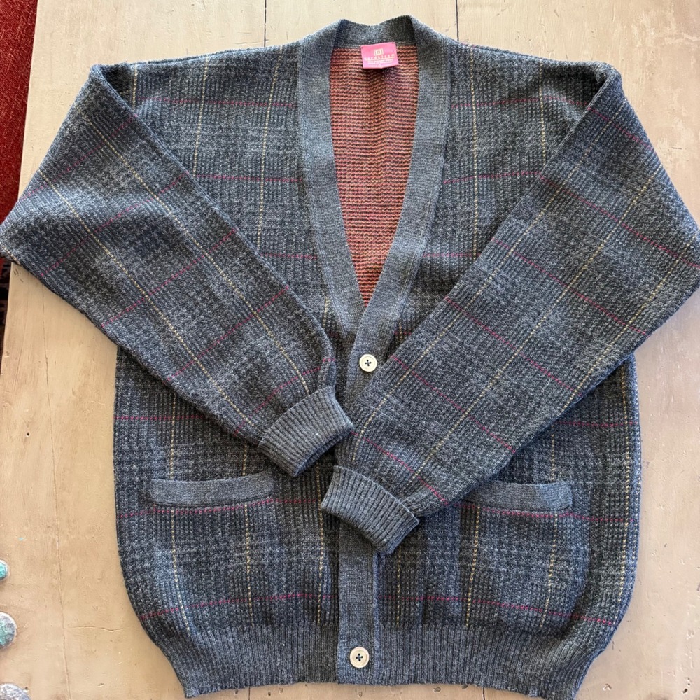 Vntage Old Money Grandpacore Dark Academia Quiet Luxury Wool Cardigan